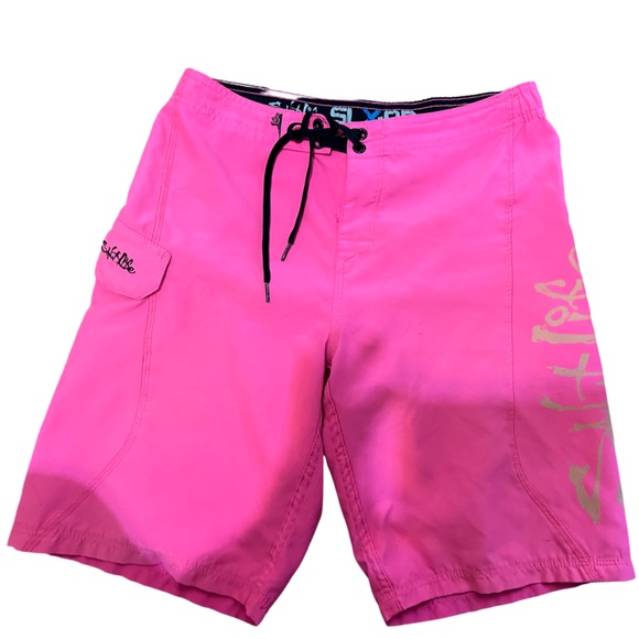Salt Life Hot Pink Swim Shorts - Picture 1 of 5